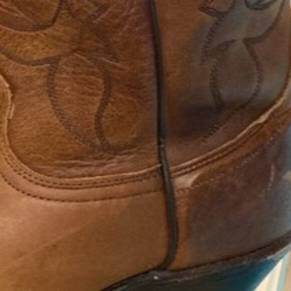 DINGO CHESTNUT TOBACCO SADDLE BROWN VINTAGE WESTERN BOOTS MENS SIZE 8 D REG - Picture 7 of 14